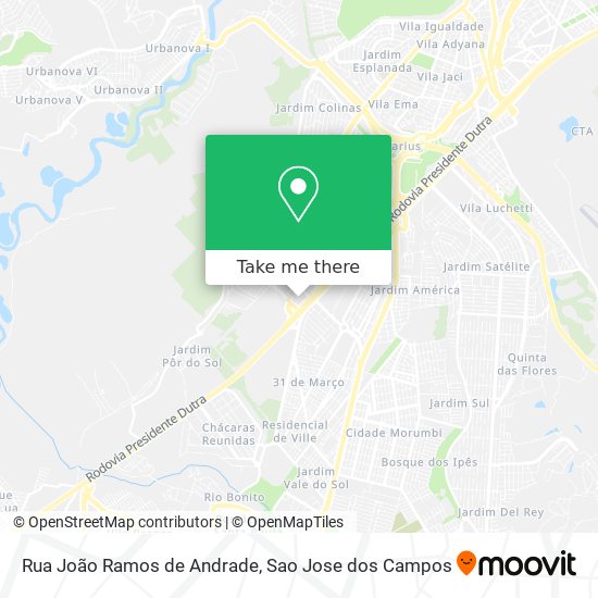 Mapa Rua João Ramos de Andrade