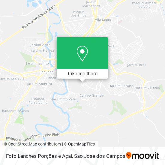 Fofo Lanches Porções e Açaí map