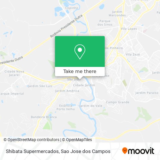 Shibata Supermercados map