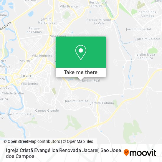 Igreja Cristã Evangélica Renovada Jacareí map