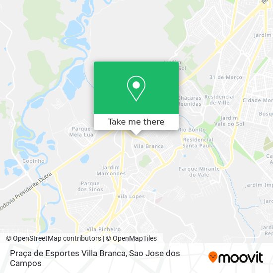 Mapa Praça de Esportes Villa Branca