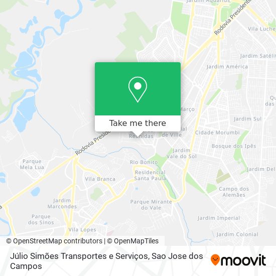 Júlio Simões Transportes e Serviços map
