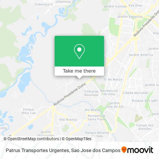 Patrus Transportes Urgentes map