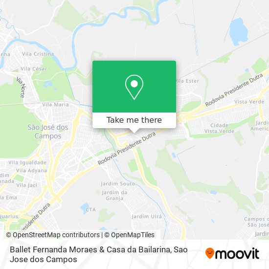 Mapa Ballet Fernanda Moraes & Casa da Bailarina
