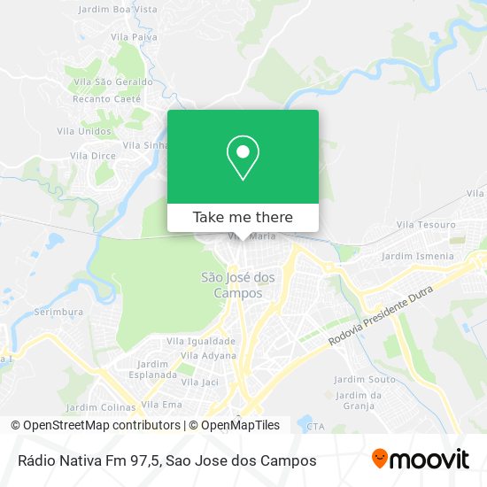 Mapa Rádio Nativa Fm 97,5