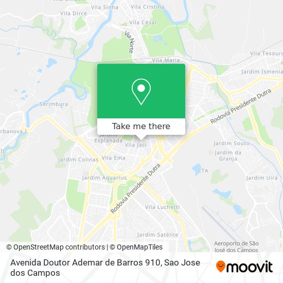 Mapa Avenida Doutor Ademar de Barros 910