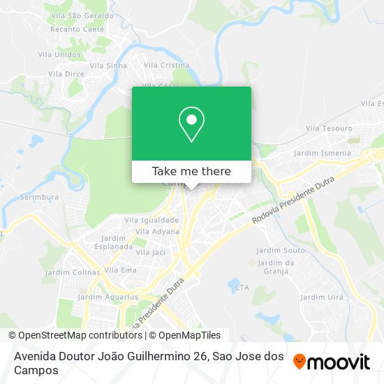 Mapa Avenida Doutor João Guilhermino 26