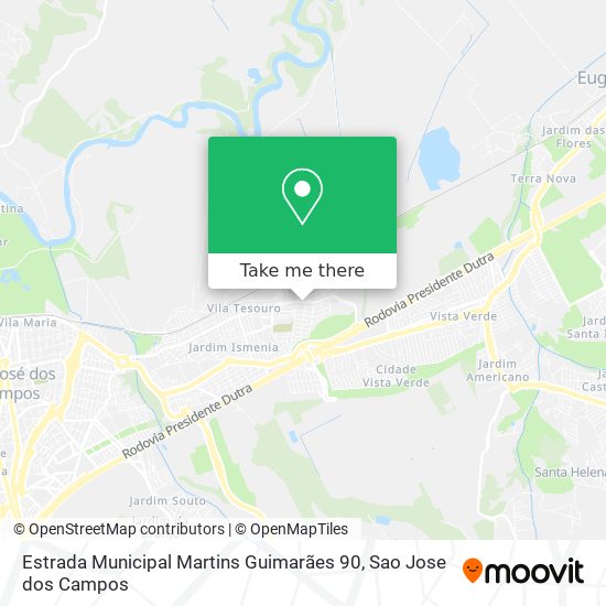 Mapa Estrada Municipal Martins Guimarães 90