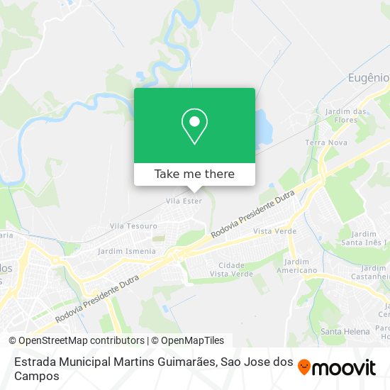 Estrada Municipal Martins Guimarães map