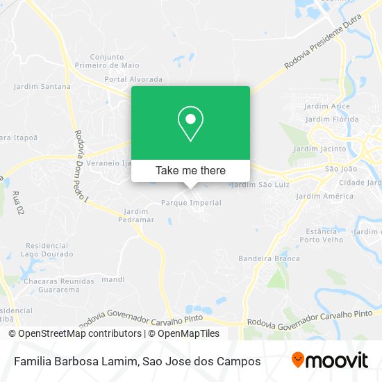 Familia Barbosa Lamim map