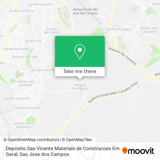 Deposito Sao Vicente Materiais de Construcoes Em Geral map