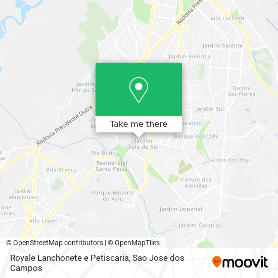 Royale Lanchonete e Petiscaria map