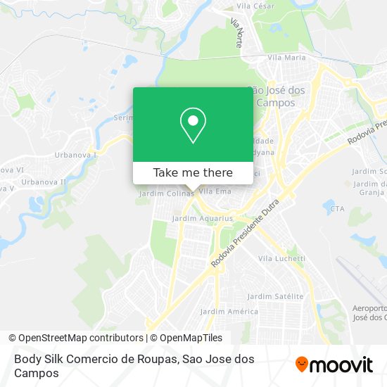 Mapa Body Silk Comercio de Roupas