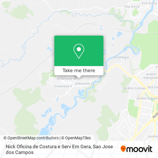 Mapa Nick Oficina de Costura e Serv Em Gera