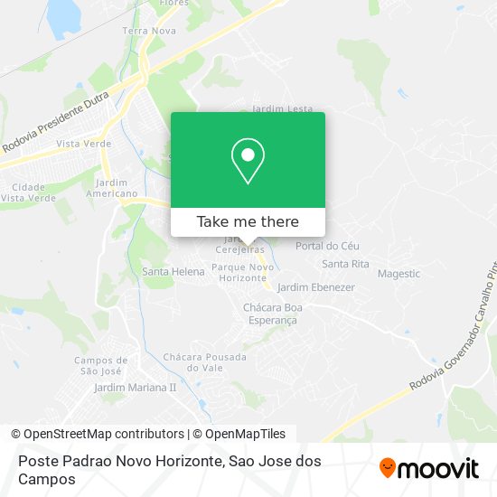 Mapa Poste Padrao Novo Horizonte