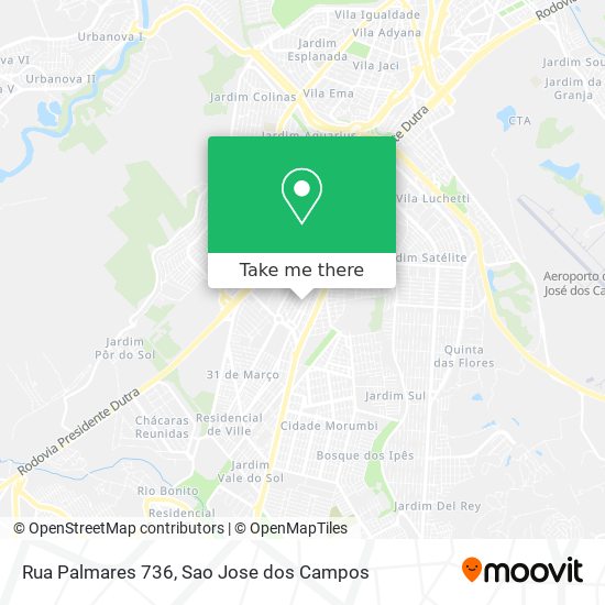 Rua Palmares 736 map