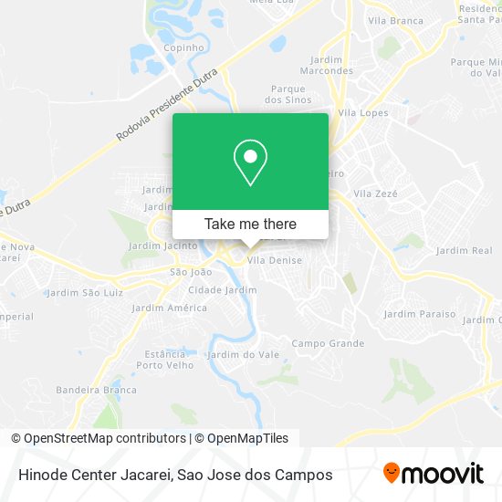 Hinode Center Jacarei map