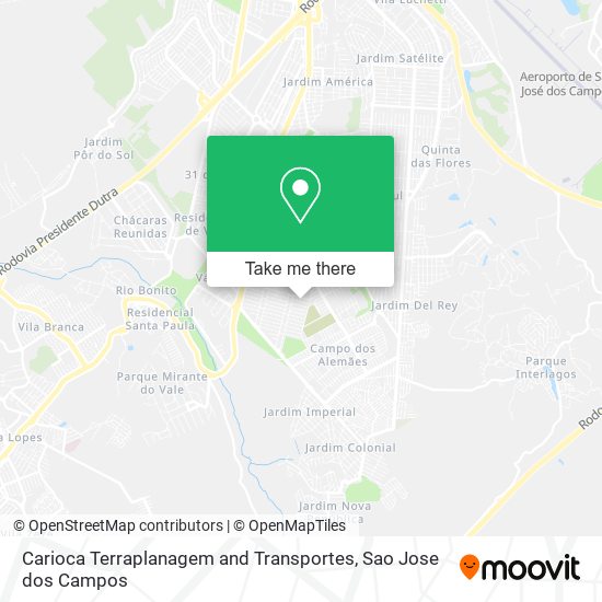 Carioca Terraplanagem and Transportes map