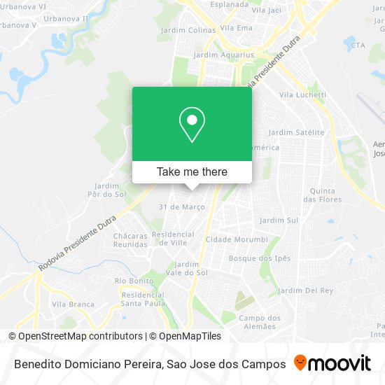 Benedito Domiciano Pereira map