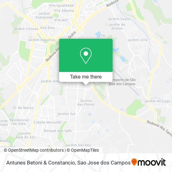 Antunes Betoni & Constancio map