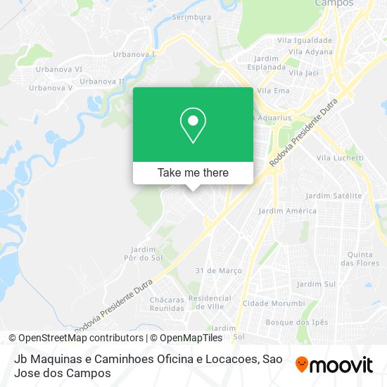 Jb Maquinas e Caminhoes Oficina e Locacoes map