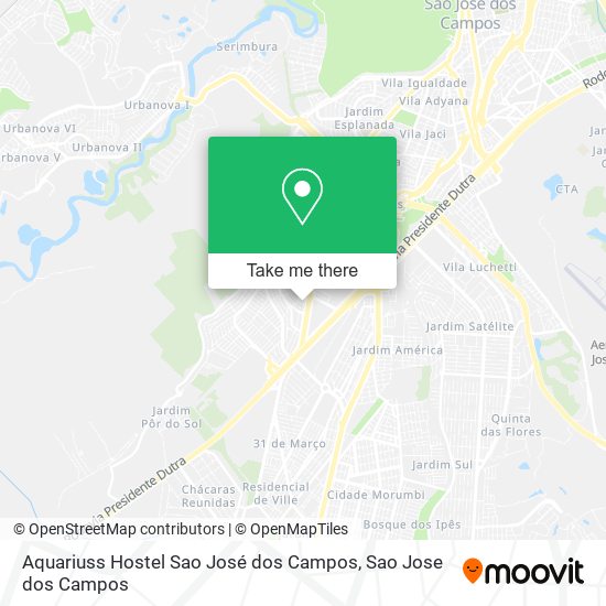 Aquariuss Hostel Sao José dos Campos map