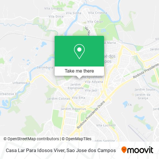 Casa Lar Para Idosos Viver map