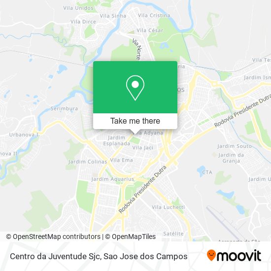 Centro da Juventude Sjc map