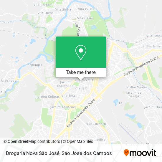 Mapa Drogaria Nova São José