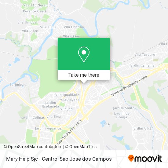 Mapa Mary Help Sjc - Centro