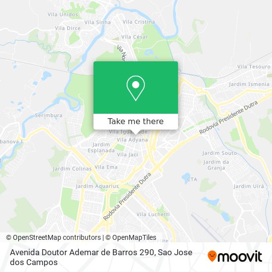 Mapa Avenida Doutor Ademar de Barros 290