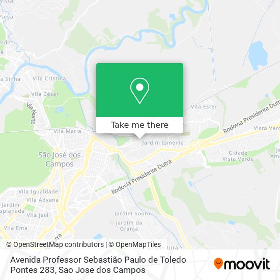 Mapa Avenida Professor Sebastião Paulo de Toledo Pontes 283