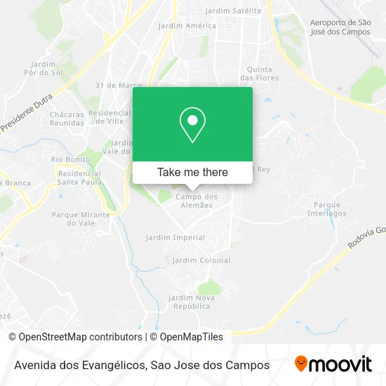 Avenida dos Evangélicos map