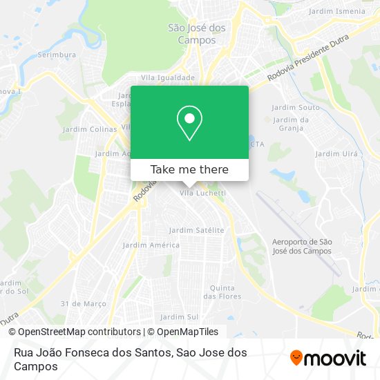 Mapa Rua João Fonseca dos Santos