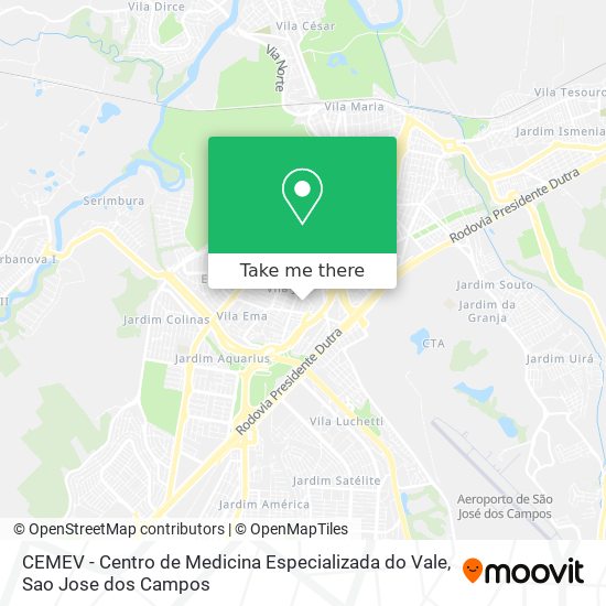 CEMEV - Centro de Medicina Especializada do Vale map