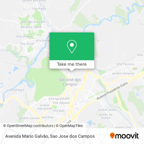 Mapa Avenida Mario Galvão