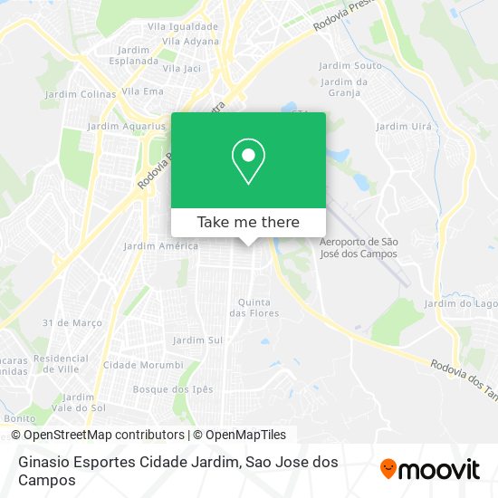 Mapa Ginasio Esportes Cidade Jardim