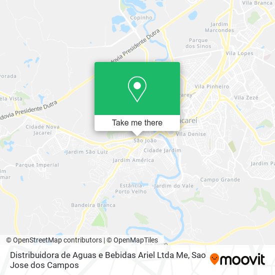 Distribuidora de Aguas e Bebidas Ariel Ltda Me map