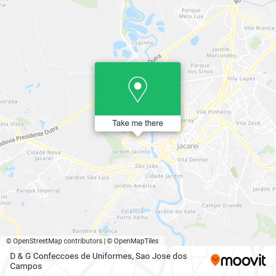 D & G Confeccoes de Uniformes map
