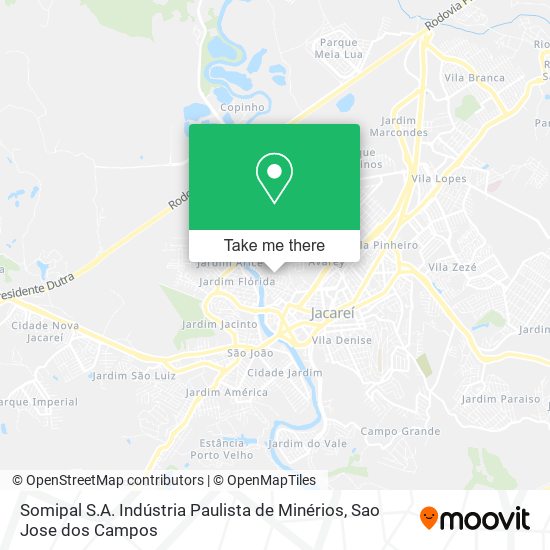 Mapa Somipal S.A. Indústria Paulista de Minérios