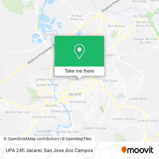 UPA 24h Jacareí map