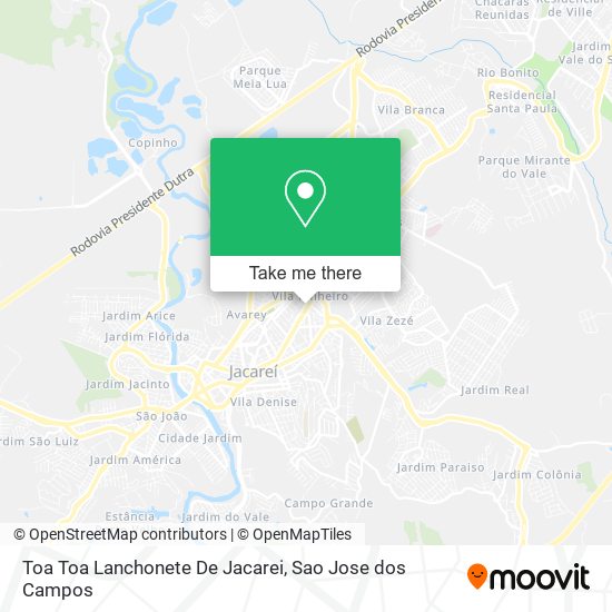 Toa Toa Lanchonete De Jacarei map