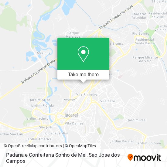 Padaria e Confeitaria Sonho de Mel map