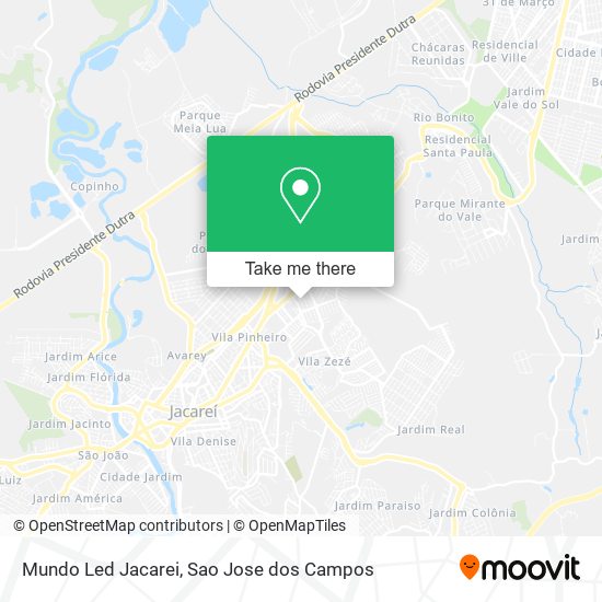 Mundo Led Jacarei map