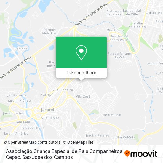 Associação Criança Especial de Pais Companheiros Cepac map