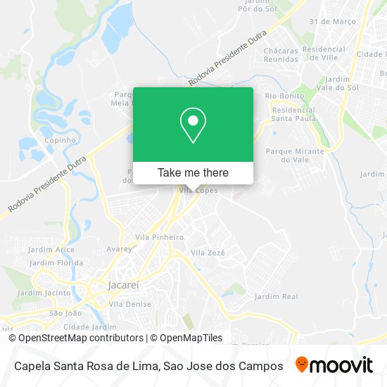 Mapa Capela Santa Rosa de Lima
