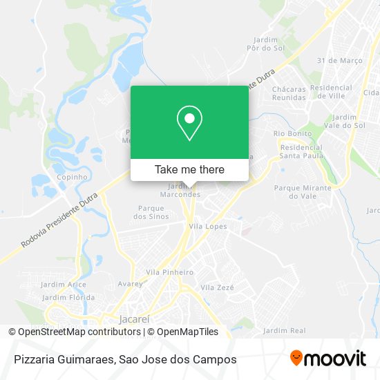 Mapa Pizzaria Guimaraes