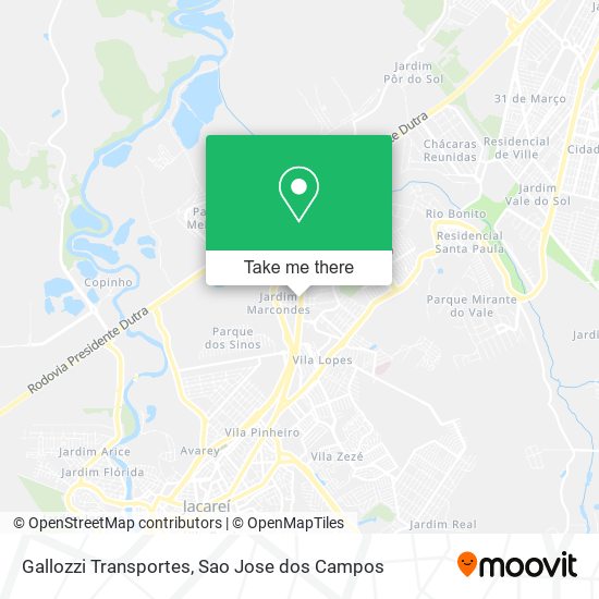 Gallozzi Transportes map