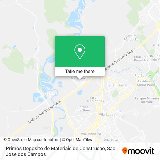 Primos Deposito de Materiais de Construcao map