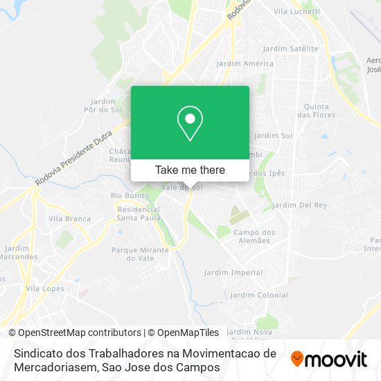 Mapa Sindicato dos Trabalhadores na Movimentacao de Mercadoriasem